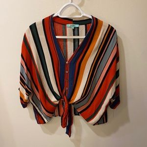 Funky striped crop